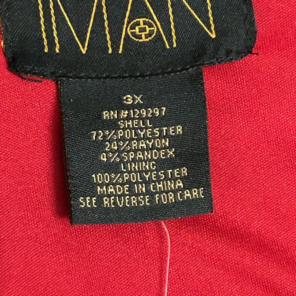 IMAN Vibrant Red Sleeveless A-Line Tunic Top - Picture 5 of 7